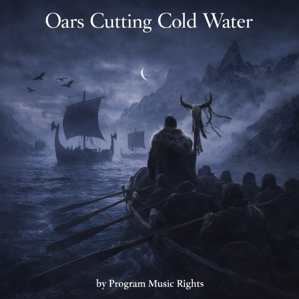 Oars Cutting Cold Water